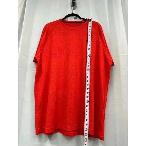 Under Armour Men's 2XL Orange / Red Short Sleeve Lightweight Stripe T-Shirt Plus - Picture 8 of 8